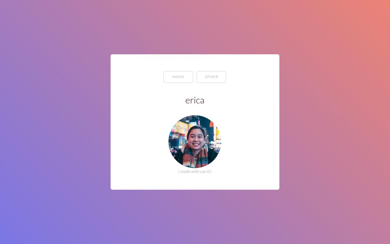 Carrd profile picture for @erica